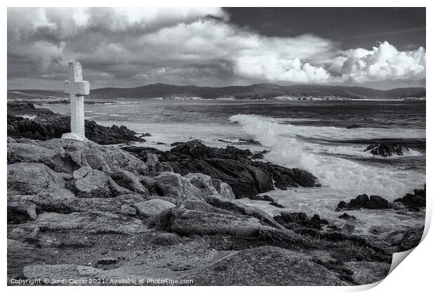 View of the Coast of Death, Galicia - B&W Print by Jordi Carrio