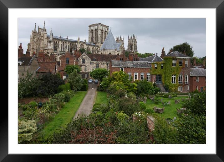 York Minster Cathedral in Britain  Framed Mounted Print by Russell Finney