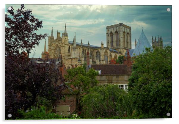 York Minster Cathedral in Britain Acrylic by Russell Finney