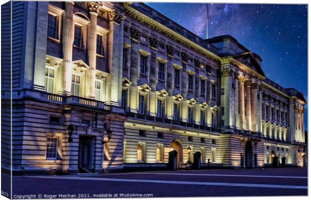 Glowing Buckingham Palace Canvas Print by Roger Mechan