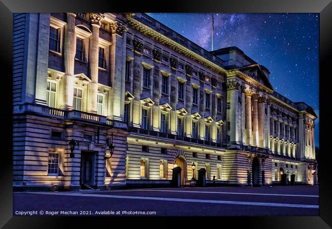 Glowing Buckingham Palace Framed Print by Roger Mechan
