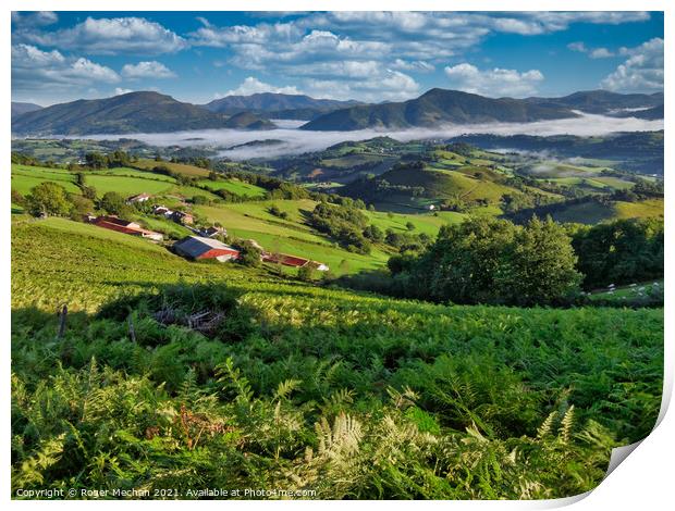 Serene Basque Countryside Print by Roger Mechan