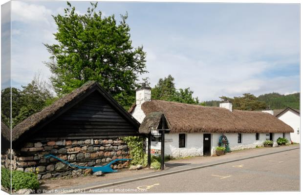 North Lorn Folk Museum in Glencoe Canvas Print by Pearl Bucknall