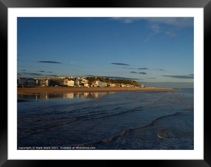 Hastings October Sunset. Framed Mounted Print by Mark Ward