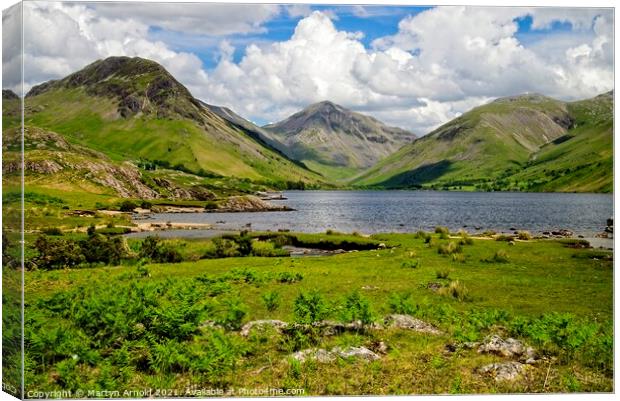 Wastwater, Great Gable and Lake District Fells Canvas Print by Martyn Arnold