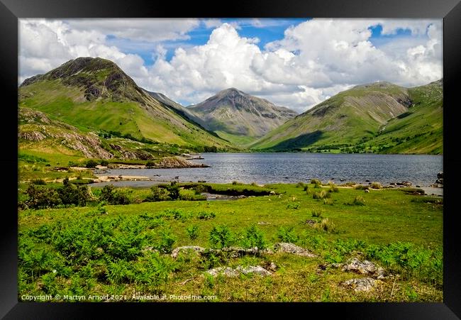 Wastwater, Great Gable and Lake District Fells Framed Print by Martyn Arnold