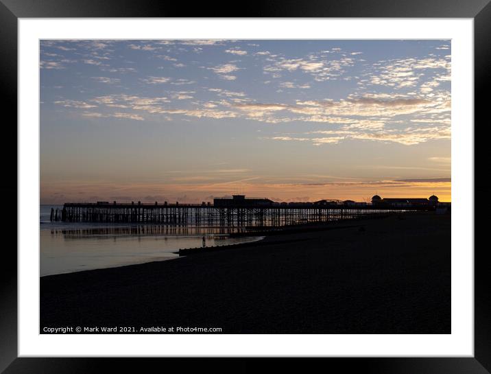 Hastings Pier at Dusk Framed Mounted Print by Mark Ward