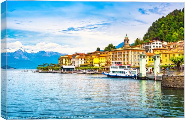 Bellagio town, Lake Como district. Italy Canvas Print by Stefano Orazzini