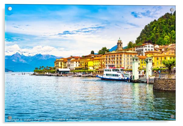 Bellagio town, Lake Como district. Italy Acrylic by Stefano Orazzini