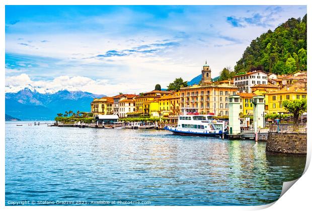 Bellagio town, Lake Como district. Italy Print by Stefano Orazzini