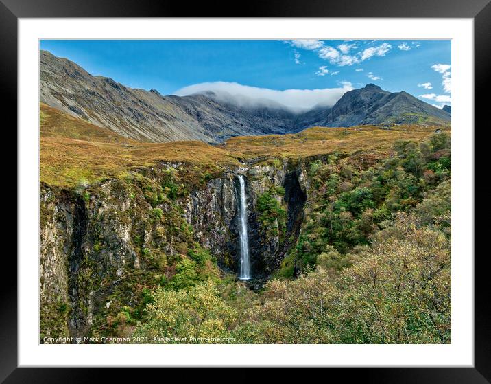 Eas Mor waterfall and Cuillin, Skye Framed Mounted Print by Photimageon UK