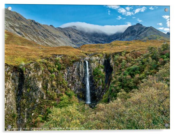 Eas Mor waterfall and Cuillin, Skye Acrylic by Photimageon UK