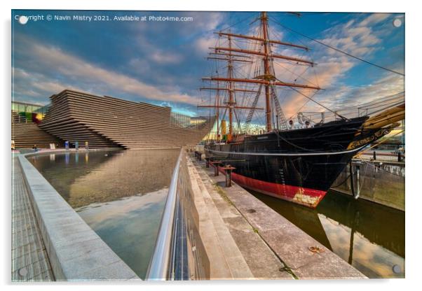 The RRS Discovery and the V&A Museum, Dundee, Scot Acrylic by Navin Mistry