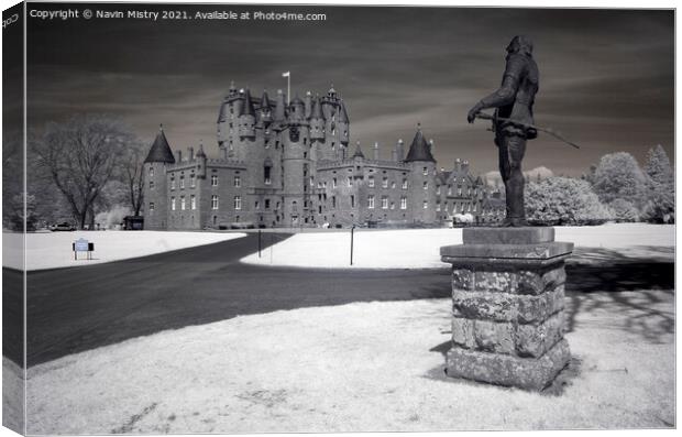 Glamis Castle Infrared Canvas Print by Navin Mistry