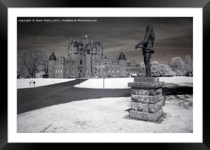 Glamis Castle Infrared Framed Mounted Print by Navin Mistry