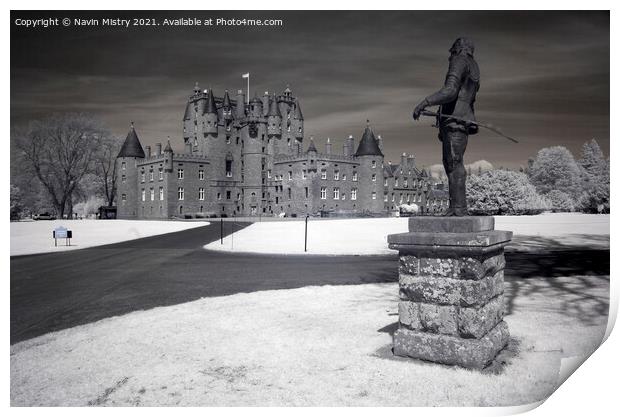 Glamis Castle Infrared Print by Navin Mistry