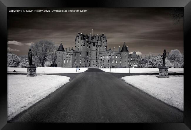 Glamis Castle Infrared Image Framed Print by Navin Mistry