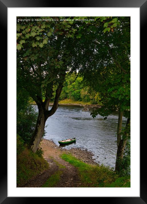 Taymount Salmon Fishing, River Tay, Scotland Framed Mounted Print by Navin Mistry