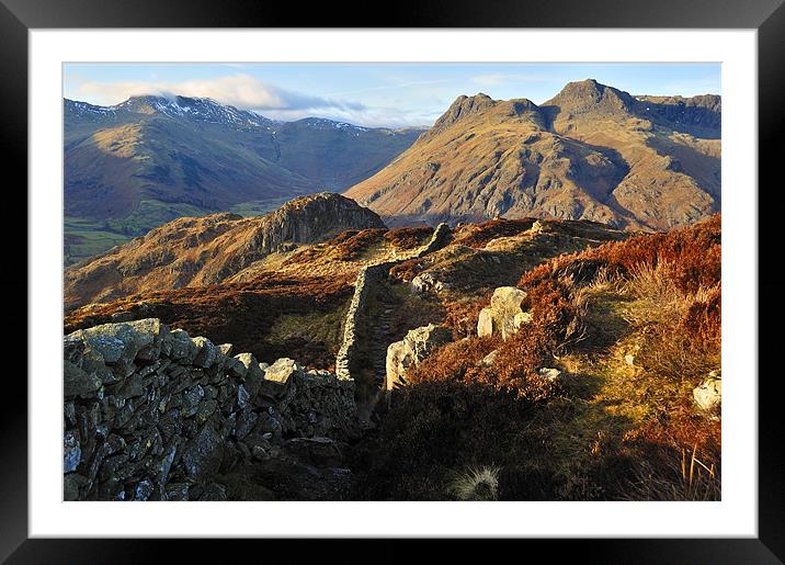 Langdale Views Framed Mounted Print by Donna Connolly