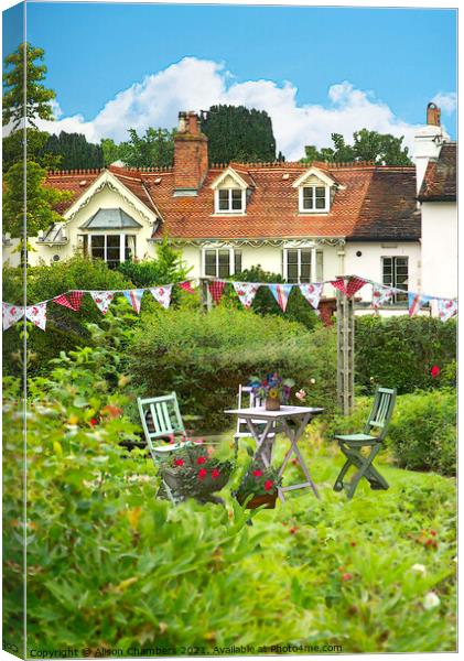 English Country Garden  Canvas Print by Alison Chambers
