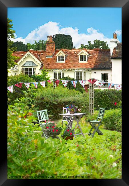 English Country Garden  Framed Print by Alison Chambers