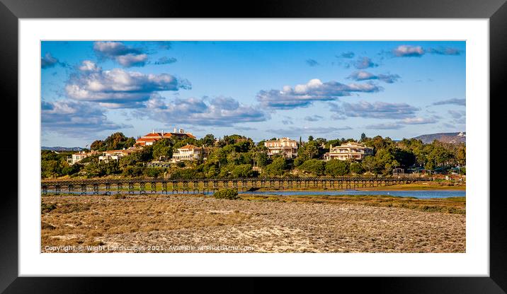 Quinta do Lago The Wooden Bridge Framed Mounted Print by Wight Landscapes