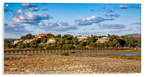 Quinta do Lago The Wooden Bridge Acrylic by Wight Landscapes