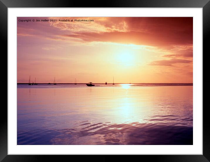 Abaco Sound at Sunset Framed Mounted Print by Jim Hellier