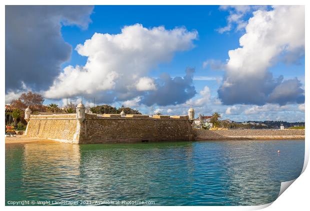 Fort Ponta Bandeira Lagos Print by Wight Landscapes