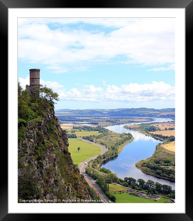Kinnoull Tower Overlooking River Tay Framed Mounted Print by Alex Byrne