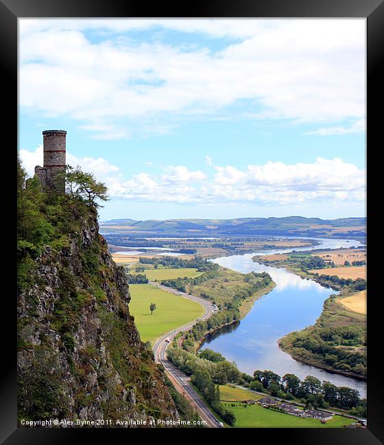 Kinnoull Tower Overlooking River Tay Framed Print by Alex Byrne