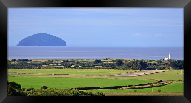 Turnberry, lighthouse, airfield and Ailsa Craig Framed Print by Allan Durward Photography