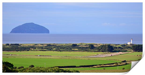 Turnberry, lighthouse, airfield and Ailsa Craig Print by Allan Durward Photography