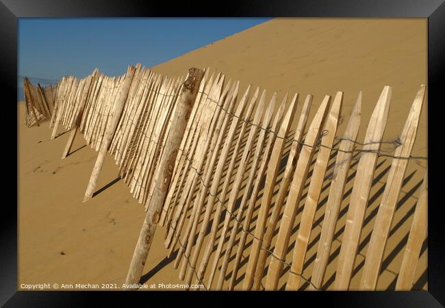 Dune du Pilat Arcachon bay, France Framed Print by Ann Mechan