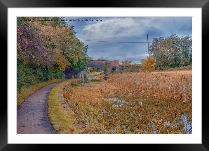 Radcliffe and Bury canal Framed Mounted Print by Derrick Fox Lomax