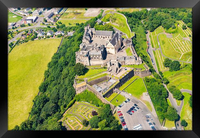 Stirling Castle from the air Framed Print by Howard Kennedy