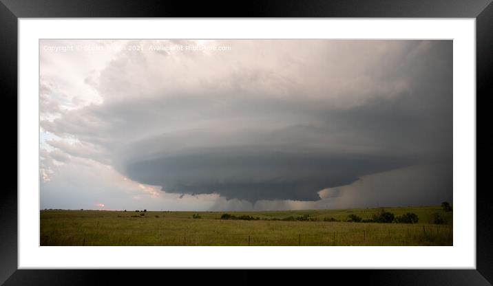 Supercell & Tornado in Eastern Kansas Framed Mounted Print by Stuart Wilson