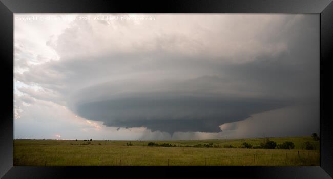 Supercell & Tornado in Eastern Kansas Framed Print by Stuart Wilson