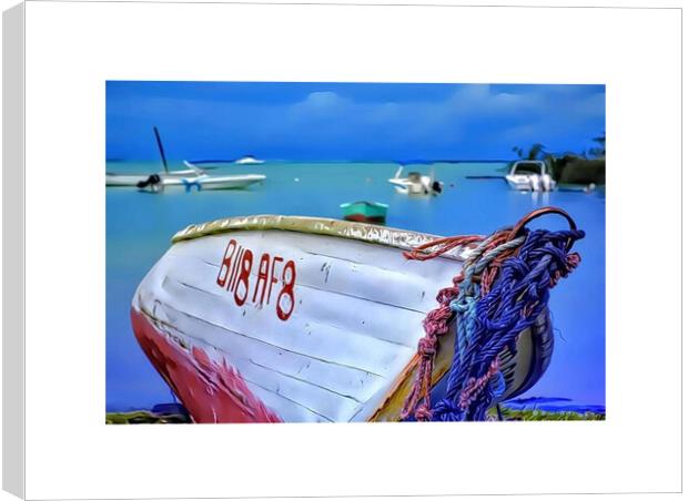 Fishing boat onshore Canvas Print by Rachid Karroo