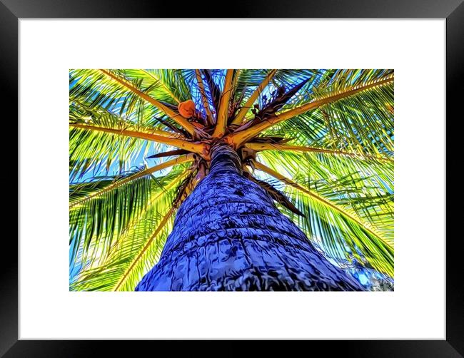 Abstract shape Coconut Tree Framed Print by Rachid Karroo