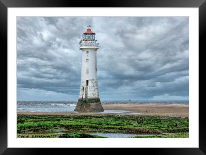 Perch Rock Lighthouse Framed Mounted Print by Rick Lindley