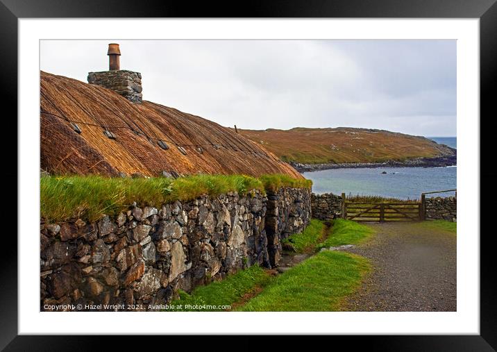Blackhouse on the Isle of Lewis, Outer Hebrides Framed Mounted Print by Hazel Wright