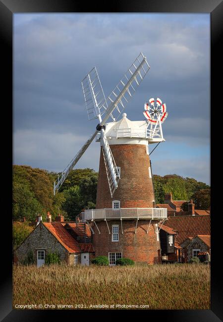 Windmill at Cley Next The Sea Norfolk Framed Print by Chris Warren
