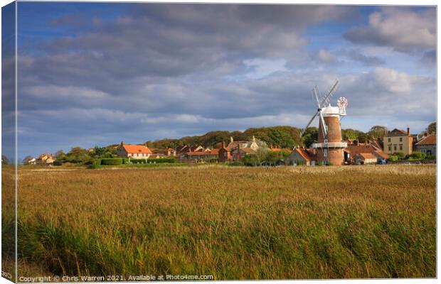 Cley Next The Sea Windmill Norfolk Canvas Print by Chris Warren