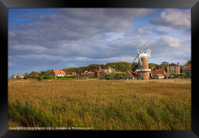 Cley Next The Sea Windmill Norfolk Framed Print by Chris Warren