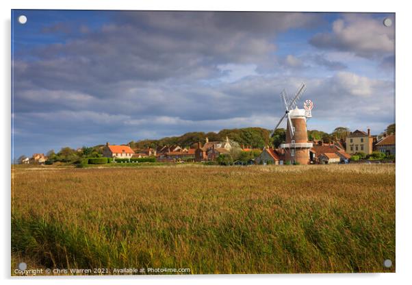 Cley Next The Sea Windmill Norfolk Acrylic by Chris Warren