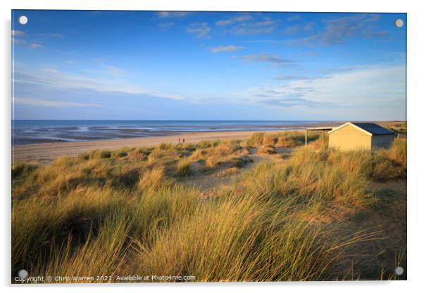 Sand Dunes at Hunstanton beach Norfolk England Acrylic by Chris Warren