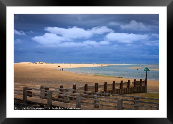 Low tide at Wells-next-the-Sea Norfolk England Framed Mounted Print by Chris Warren