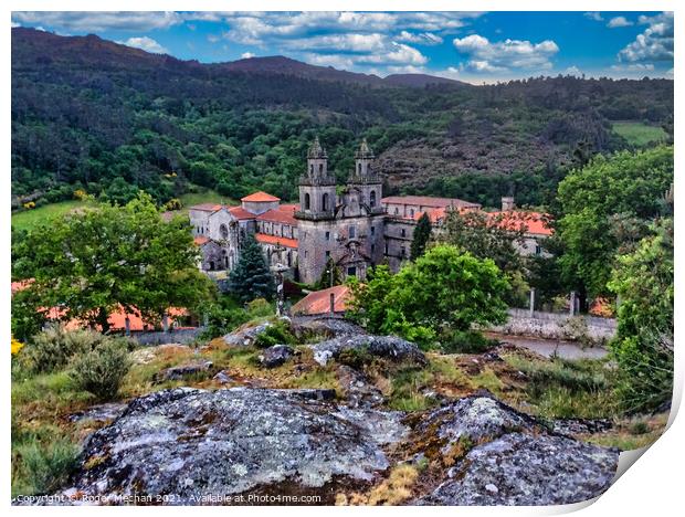 The Enchanting Monastery of Santa Maria de Oseira Print by Roger Mechan
