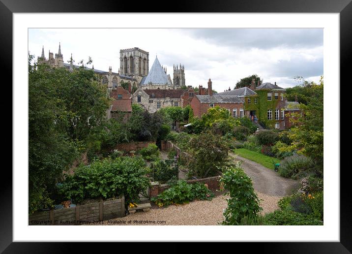 York Minster Cathedral in Britain Framed Mounted Print by Russell Finney